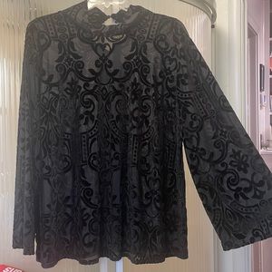 Cato velvet burn out top 22W